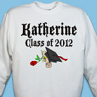 Diploma Rose Class Of Personalized Graduation Sweatshirt